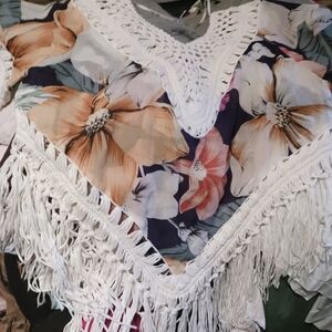 Floral Fringe Women's Blouse